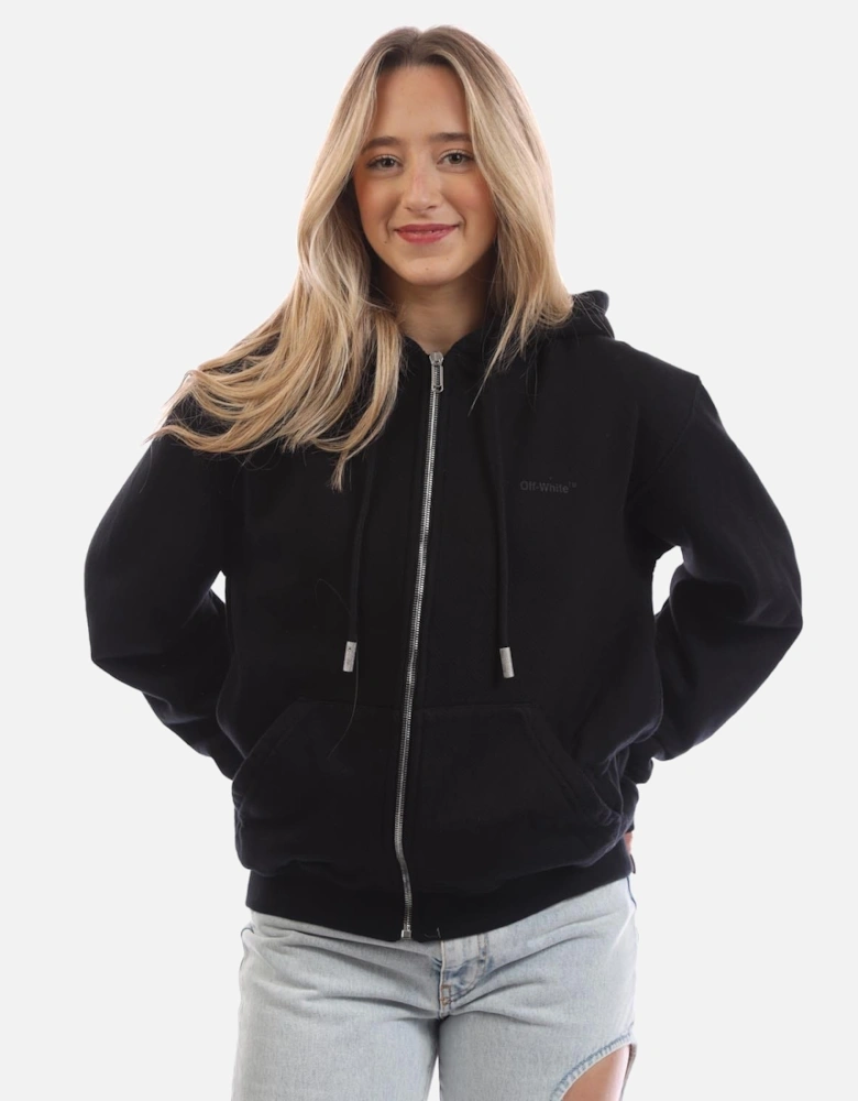 Diagonal Regular Zip-Up Hoodie