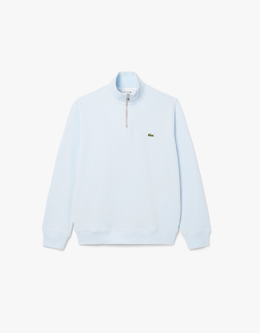 Zip Neck High Neck Interlock Sweatshirt, 7 of 6