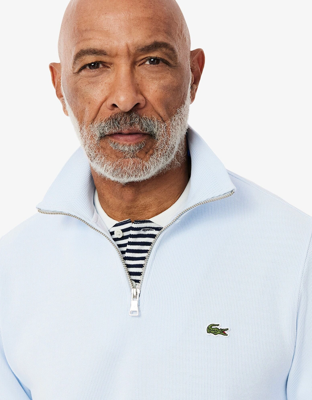 Zip Neck High Neck Interlock Sweatshirt