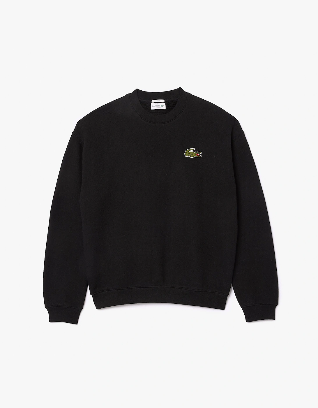 Loose-Fit Badge Accent Fleece Sweatshirt, 7 of 6