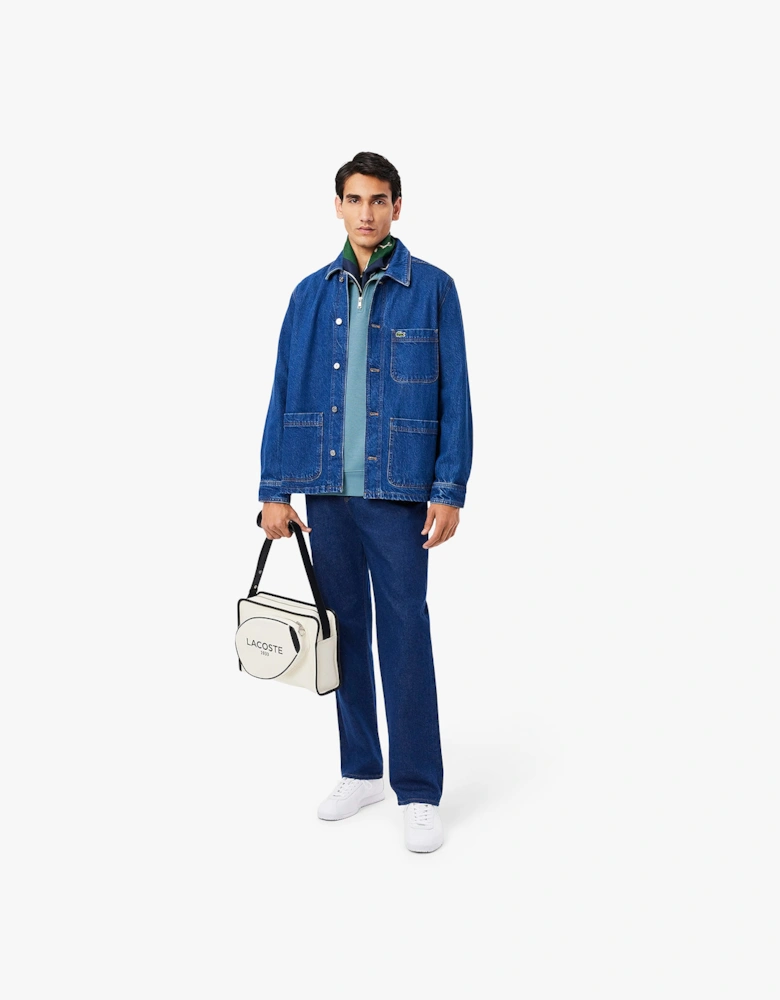 Zip Neck High Neck Interlock Sweatshirt