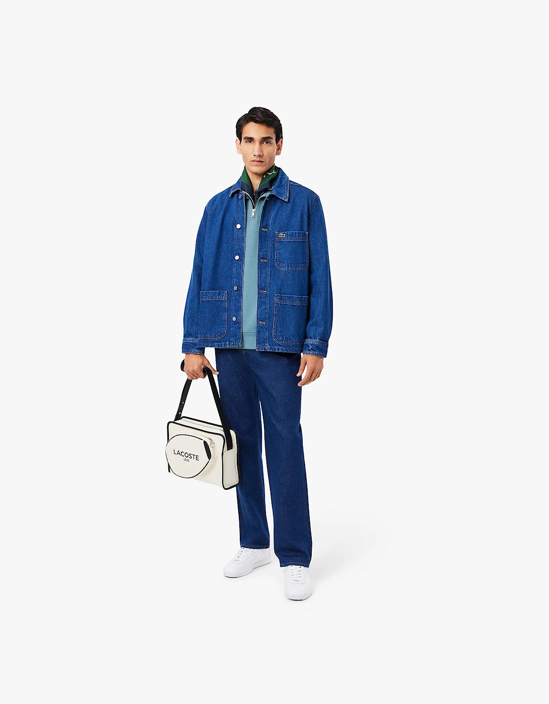 Zip Neck High Neck Interlock Sweatshirt