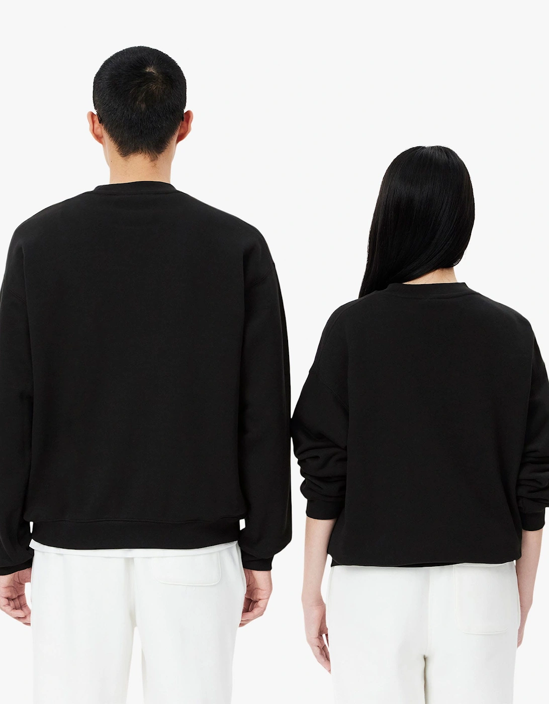 Loose-Fit Badge Accent Fleece Sweatshirt