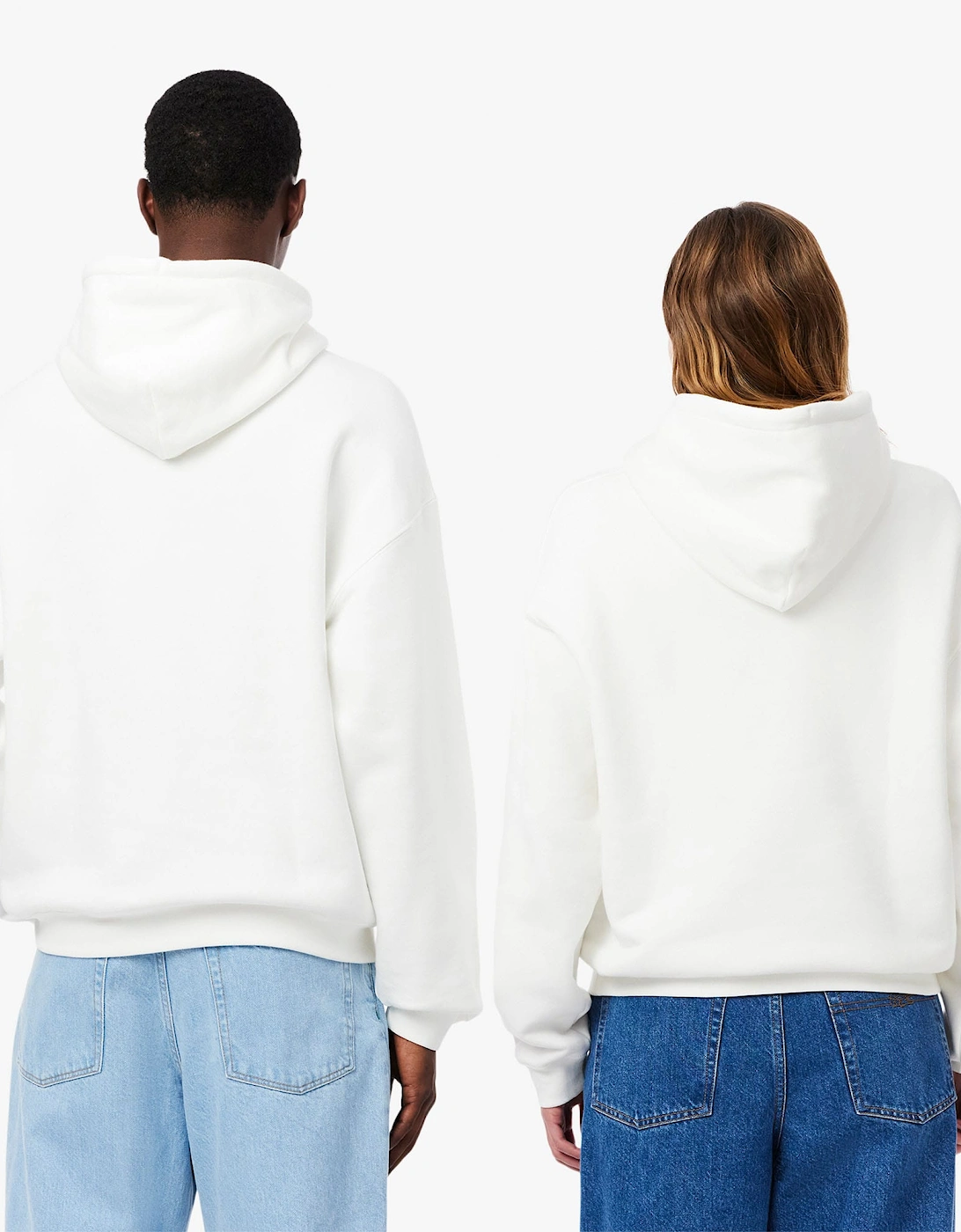 Loose-Fit Badge Accent Hoodie