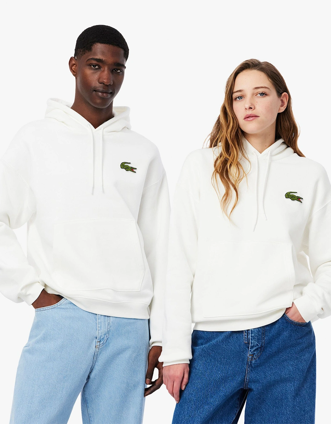 Loose-Fit Badge Accent Hoodie