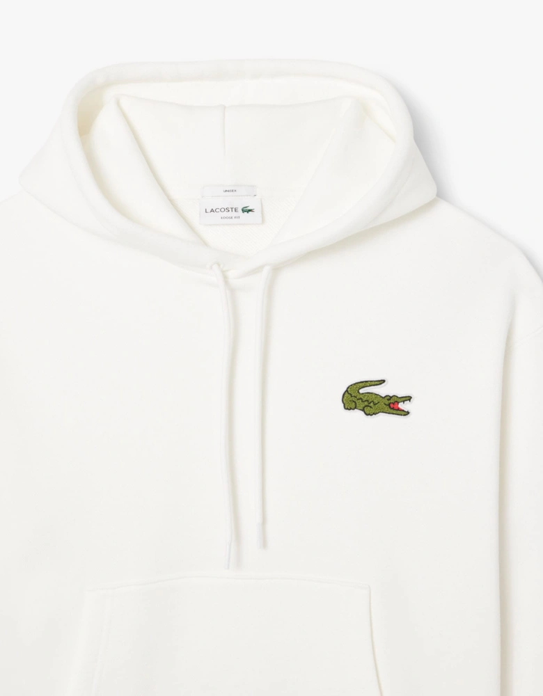 Loose-Fit Badge Accent Hoodie