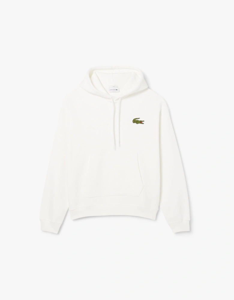 Loose-Fit Badge Accent Hoodie