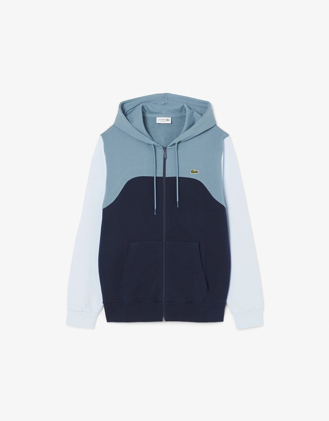 Lacoste Men's Zipped Colour Block Hoodie - Navy - Size: 42