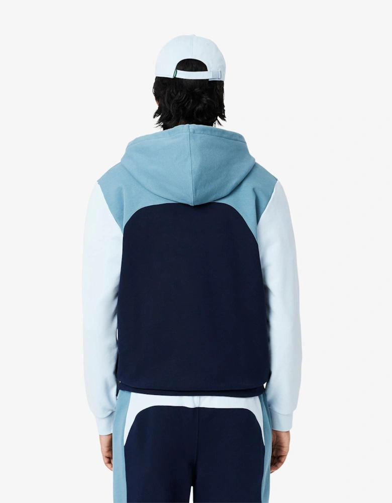 Zipped Colour Block Hoodie