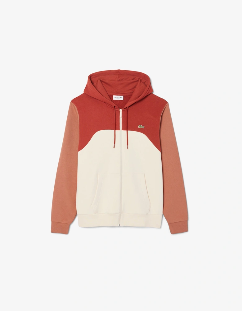 Zipped Colour Block Hoodie