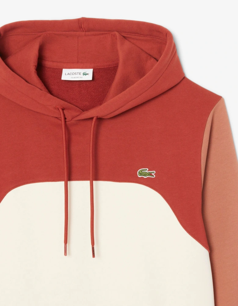 Classic-Fit Colour Block Hooded Sweatshirt