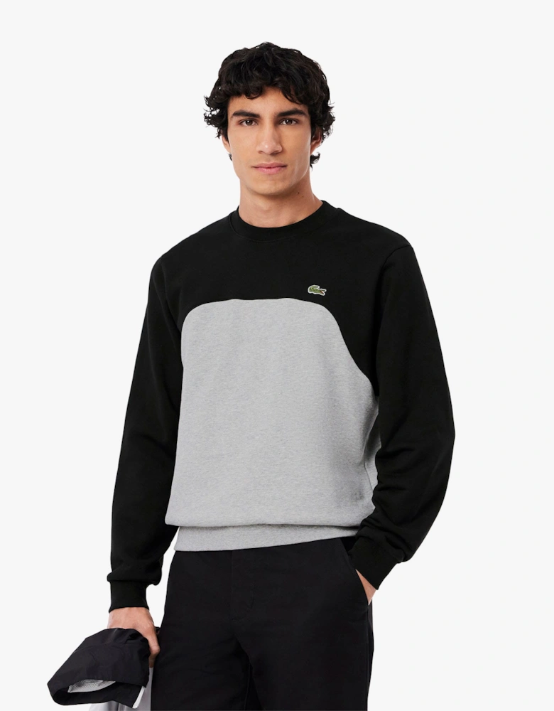Colour Block Cotton Fleece Sweatshirt