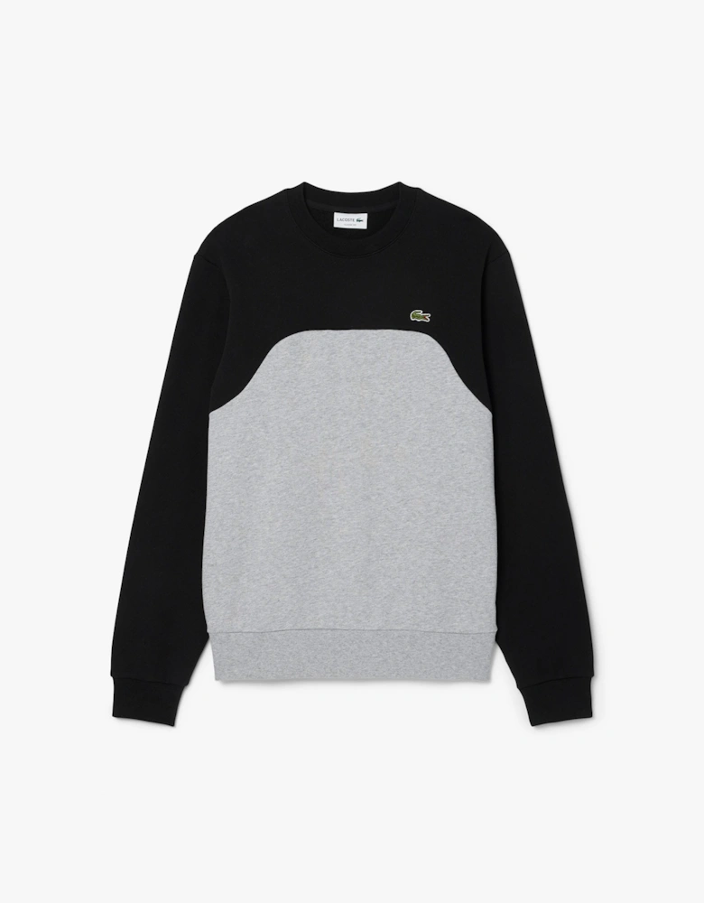 Colour Block Cotton Fleece Sweatshirt
