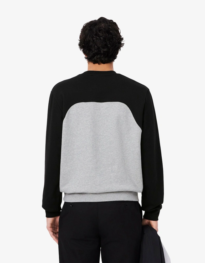 Colour Block Cotton Fleece Sweatshirt