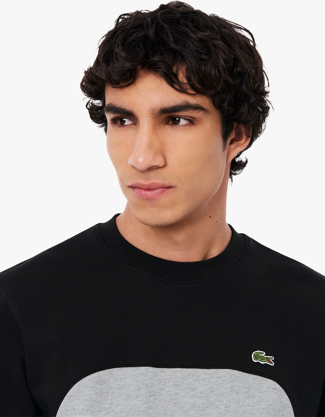 Colour Block Cotton Fleece Sweatshirt