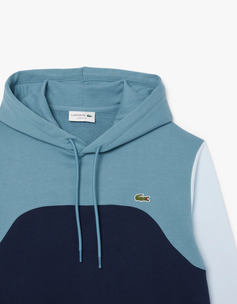 Classic-Fit Colour Block Hooded Sweatshirt