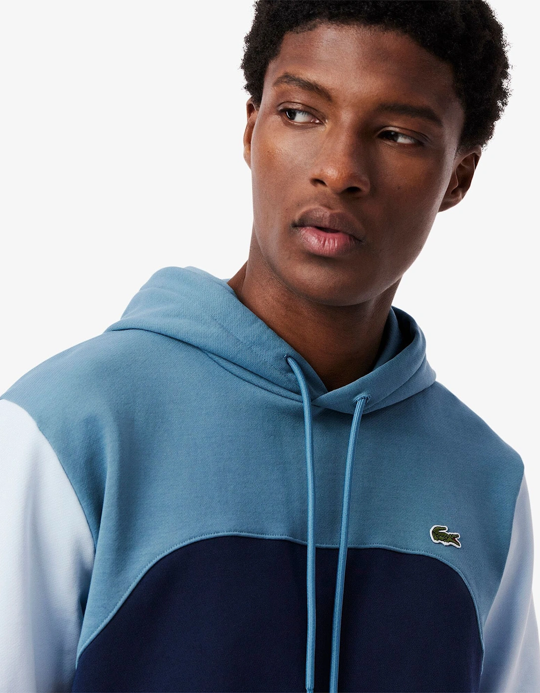 Classic-Fit Colour Block Hooded Sweatshirt