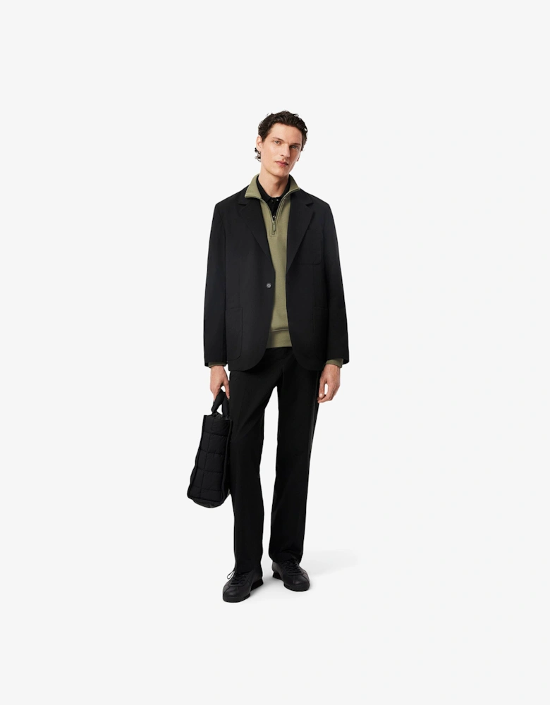 High Neck Zipped Fleece Sweatshirt