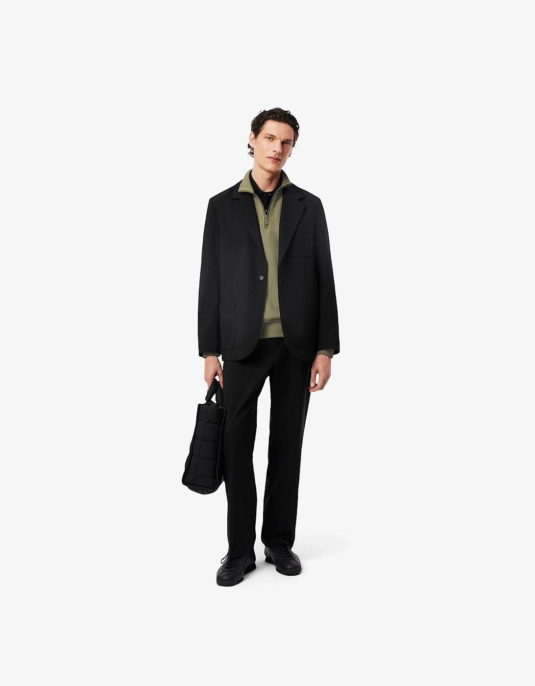 High Neck Zipped Fleece Sweatshirt