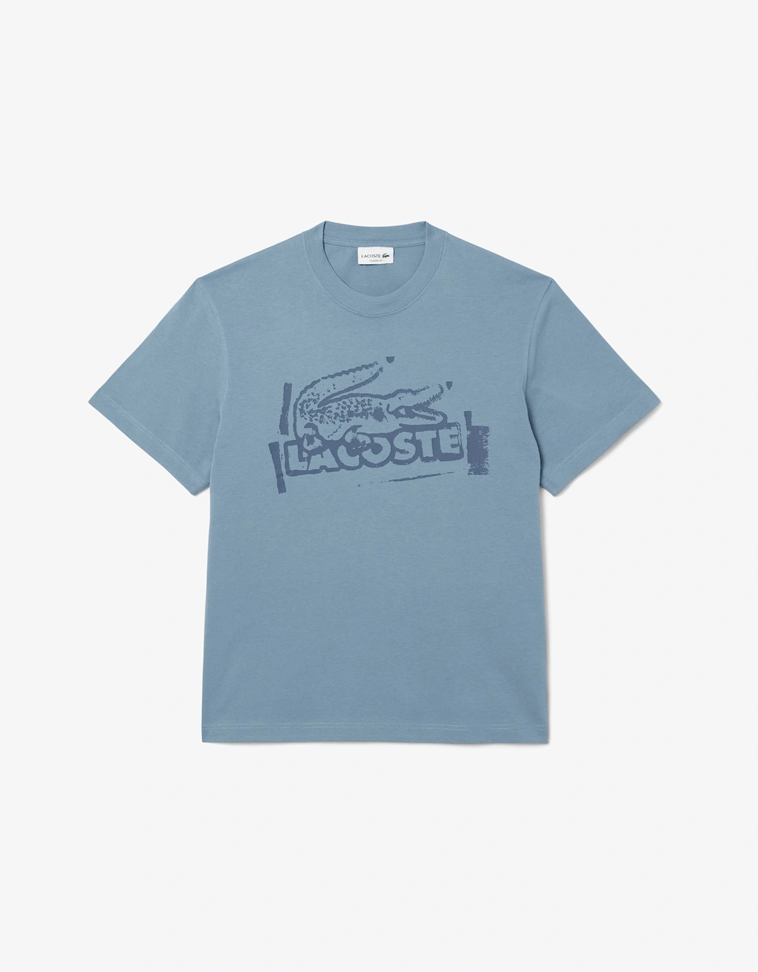 Lacoste Men's Printed Cotton Jersey T-Shirt - Blue - Size: 36