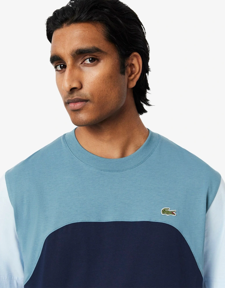 Cotton Jersey Colour Block T-Shirt