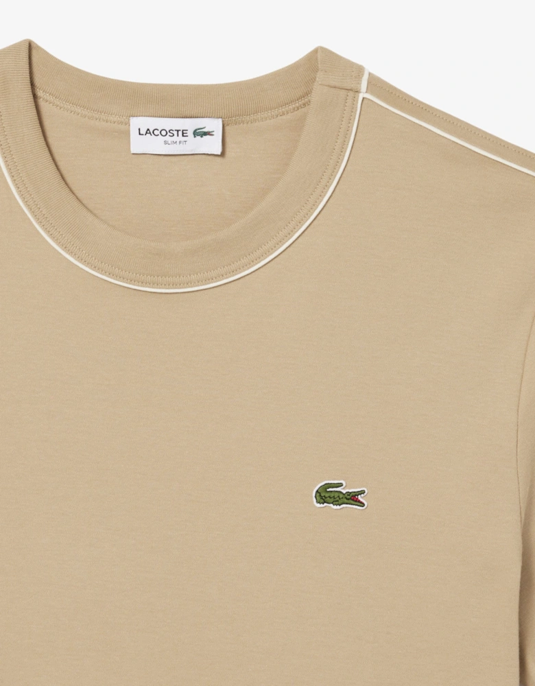 Slim-Fit Cotton Interlock T-Shirt