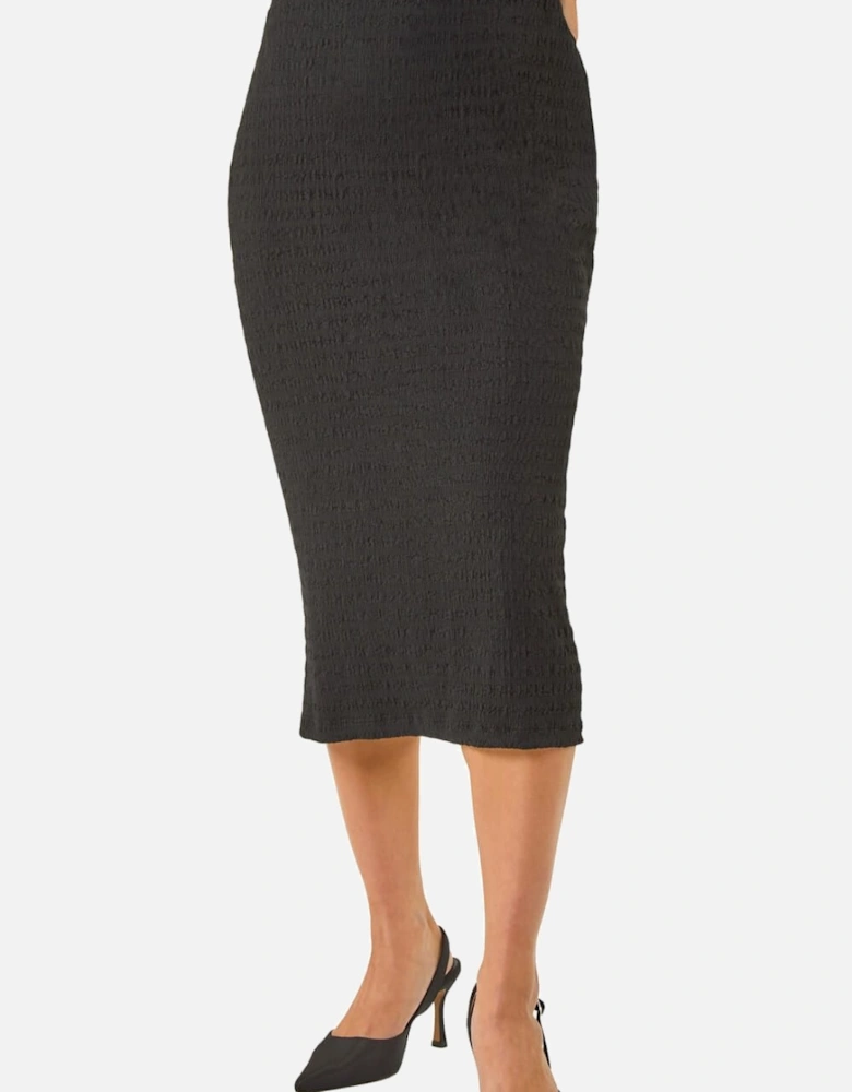 Petite Textured Midi Skirt