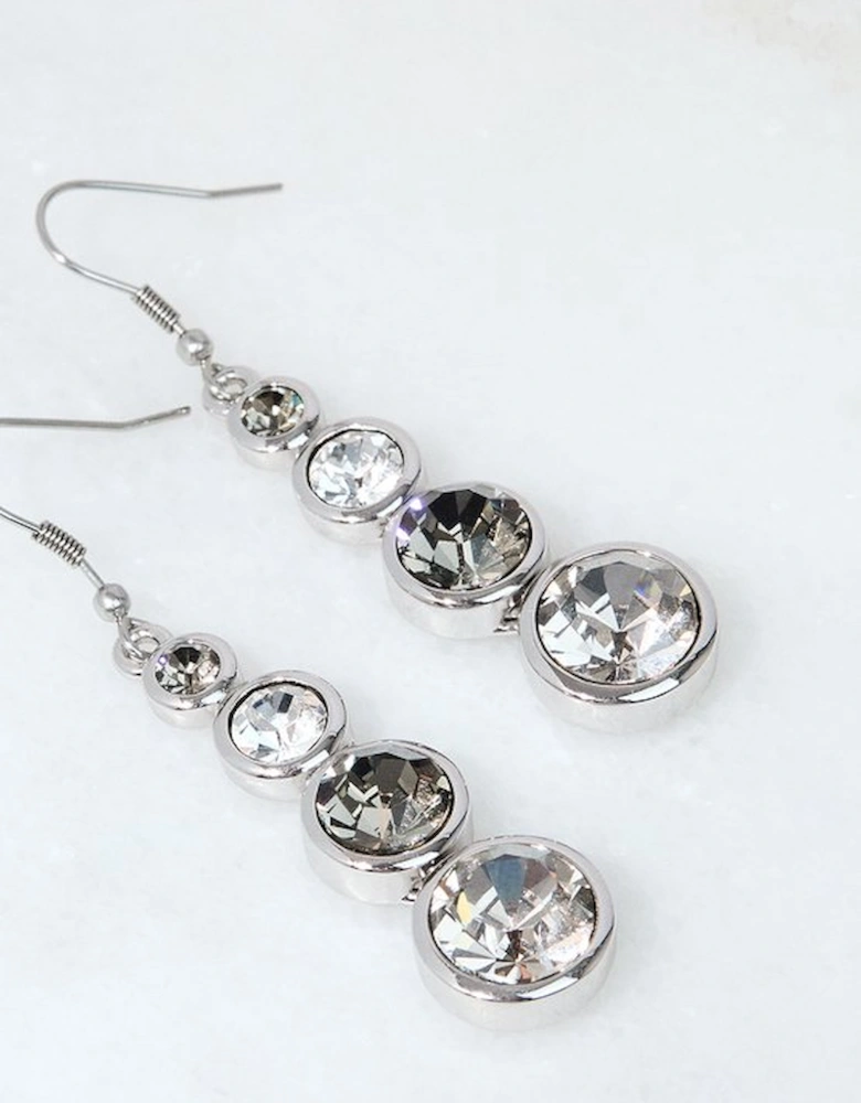 Hand Set European Crystal Teardrop Earrings