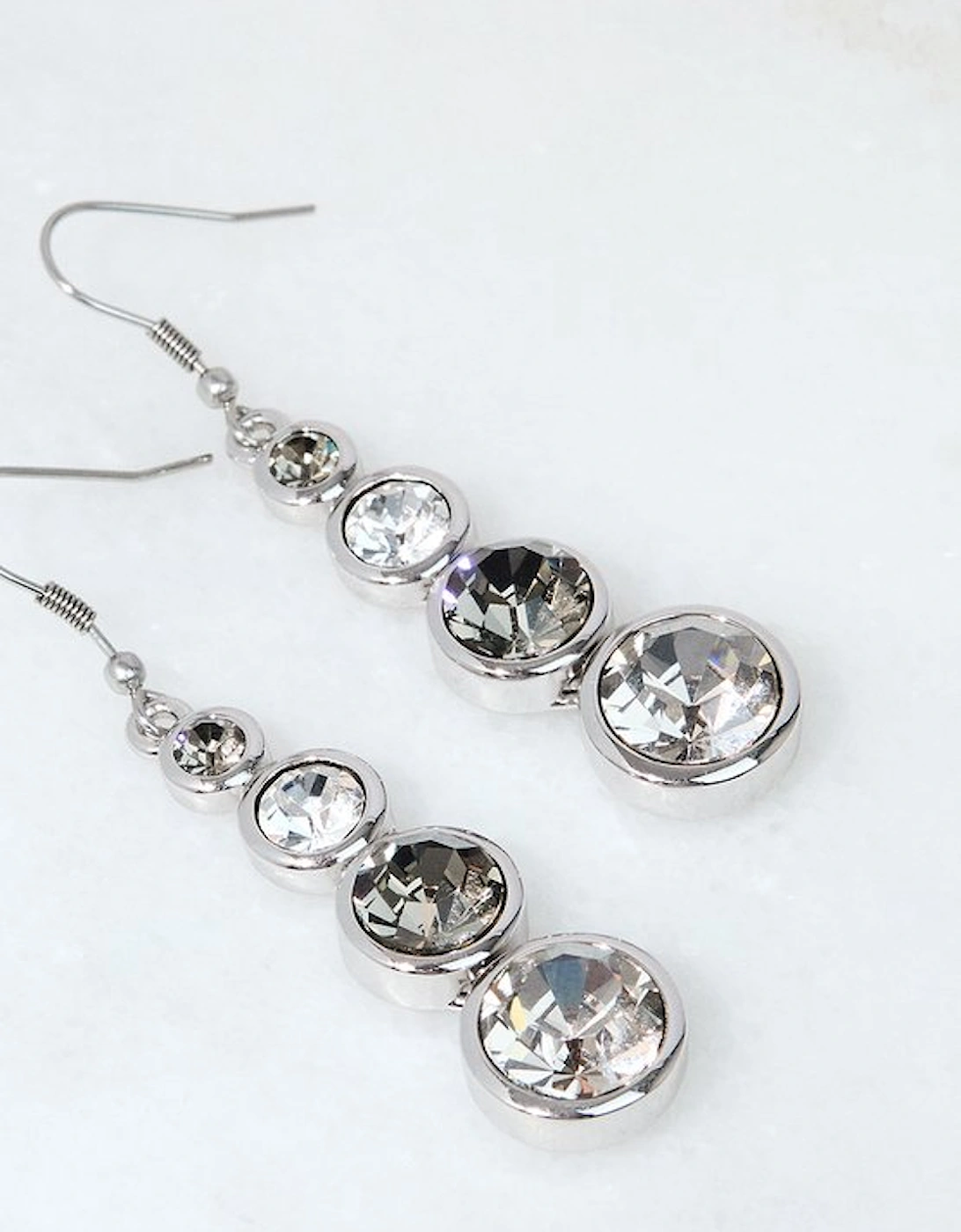 Hand Set European Crystal Teardrop Earrings