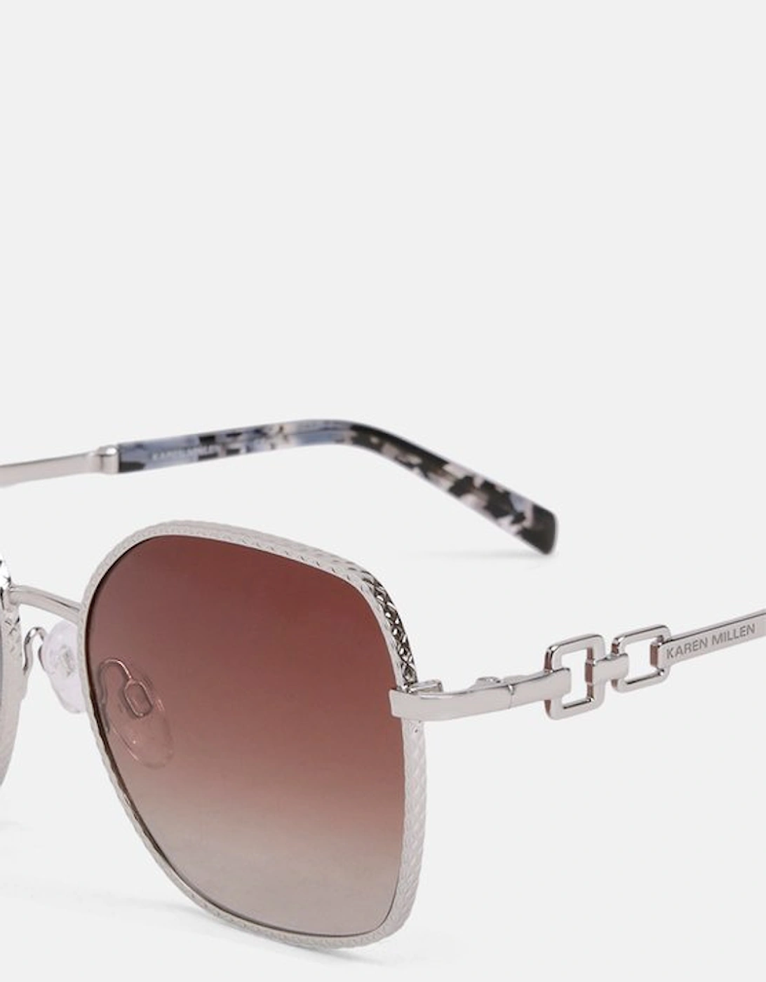 Silver Rounded Sunglasses