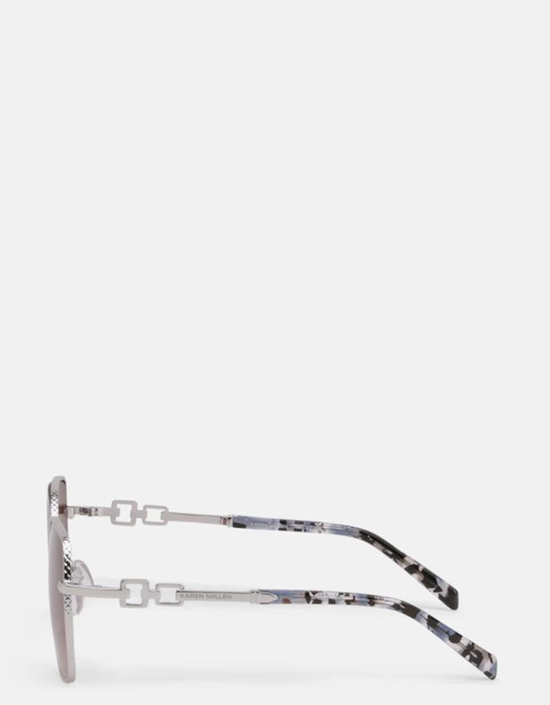 Silver Rounded Sunglasses