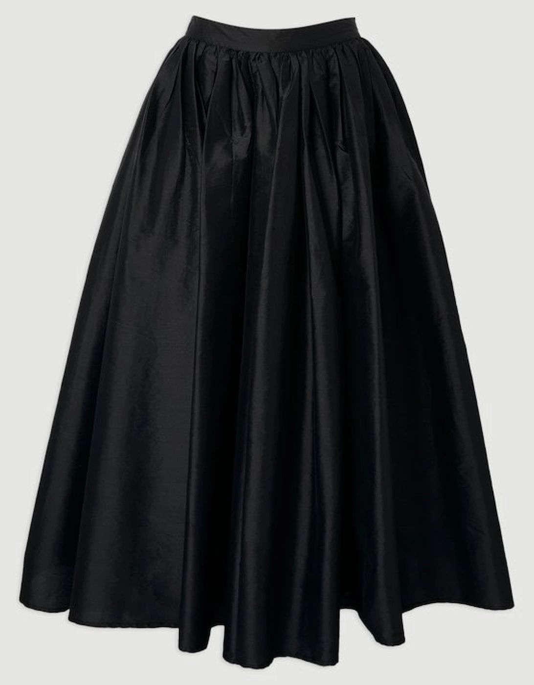 Taffeta Woven Maxi Skirt