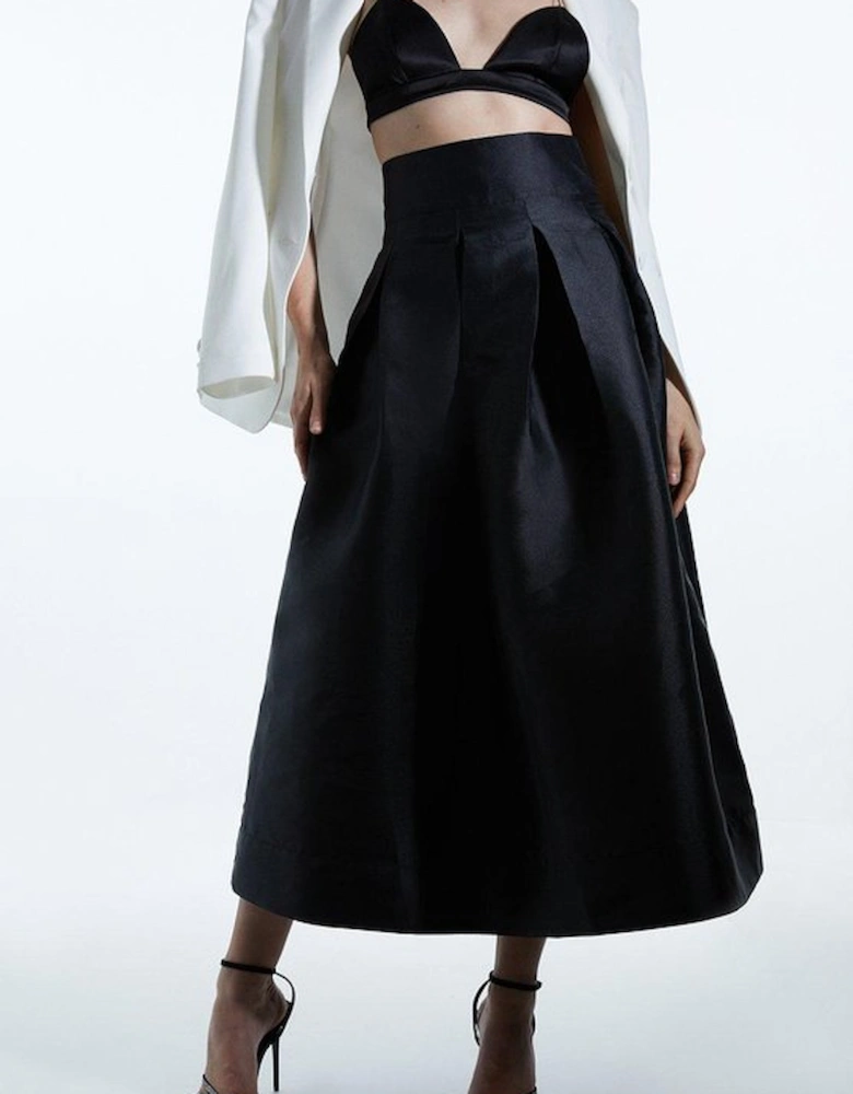 Petite Twill Prom Maxi Skirt