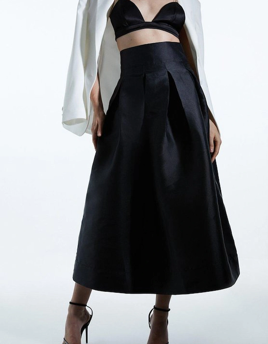 Petite Twill Prom Maxi Skirt