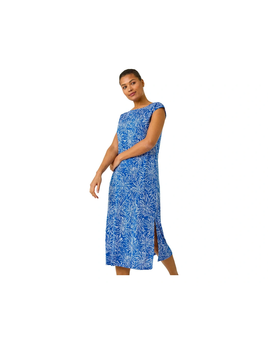 Abstract Print A-Line Midi Dress, 2 of 1