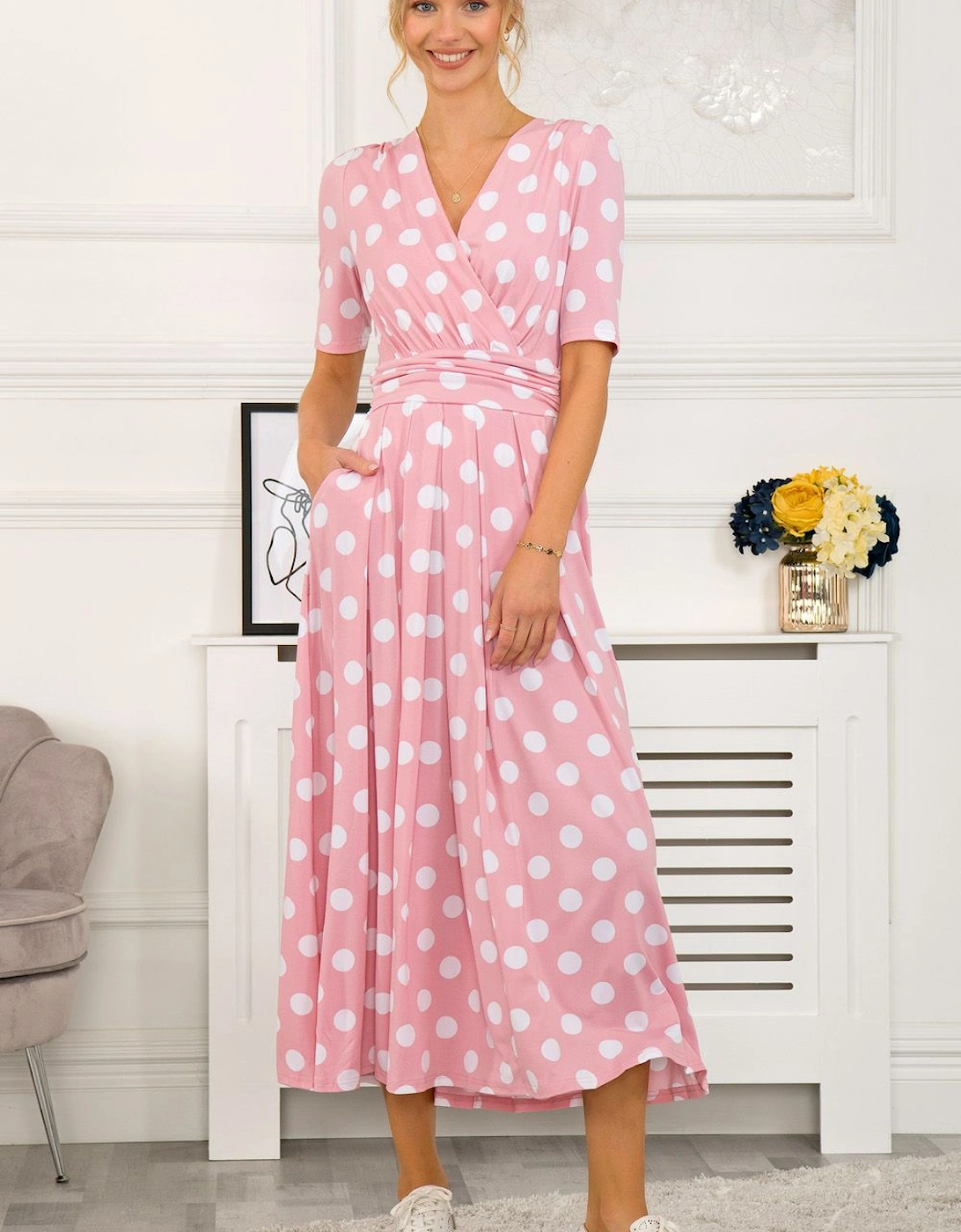 Rheana Spot Jersey Maxi Dress, 2 of 1