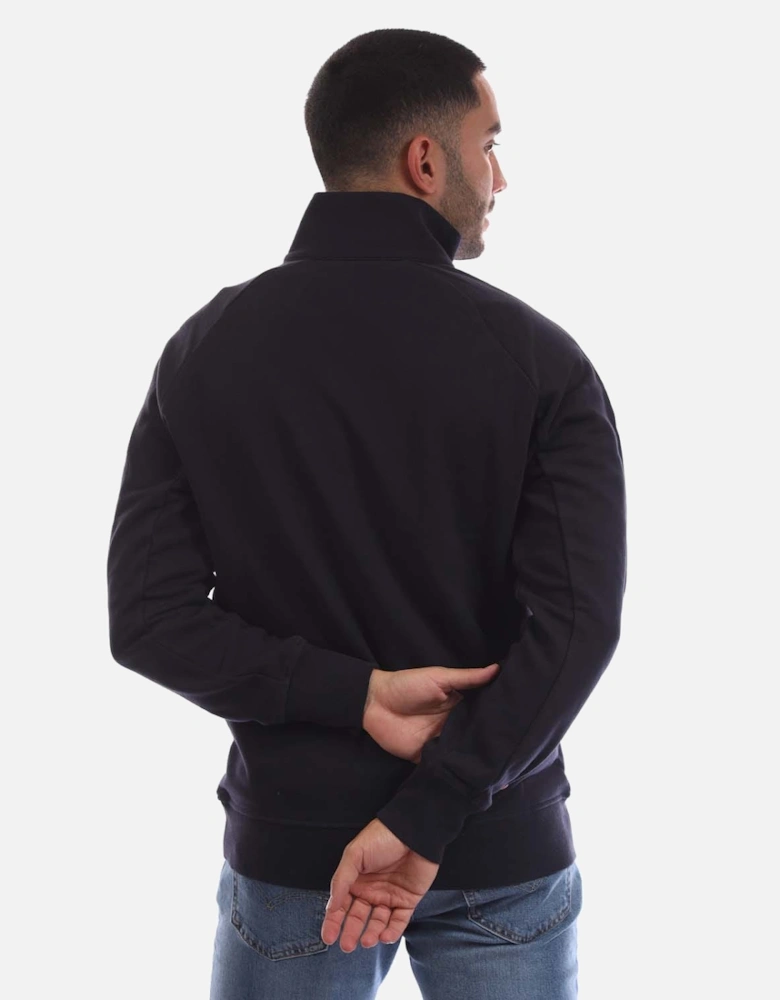 Diagonal Raised Fleece Half-Zip Sweatshirt