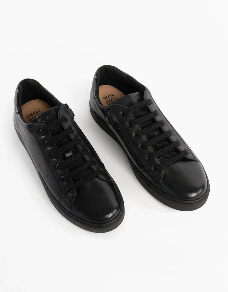 J NASHIK Lace Up Kids Shoes Black