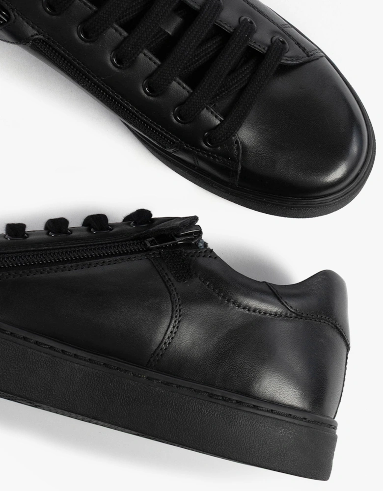 J NASHIK Lace Up Kids Shoes Black