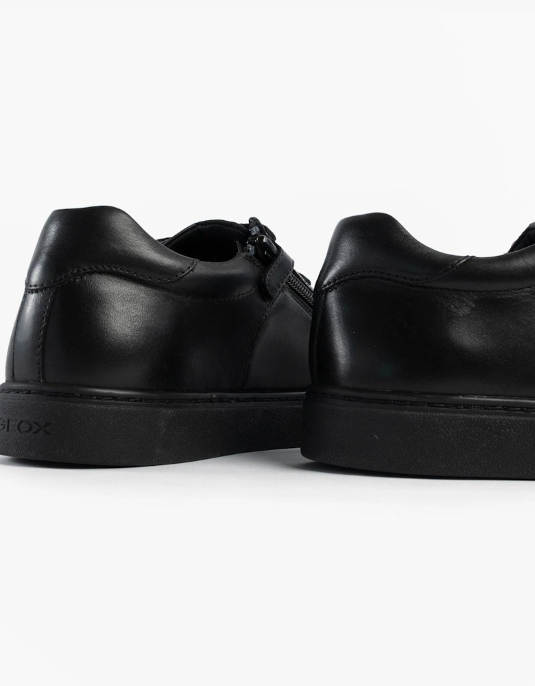 J NASHIK Lace Up Kids Shoes Black