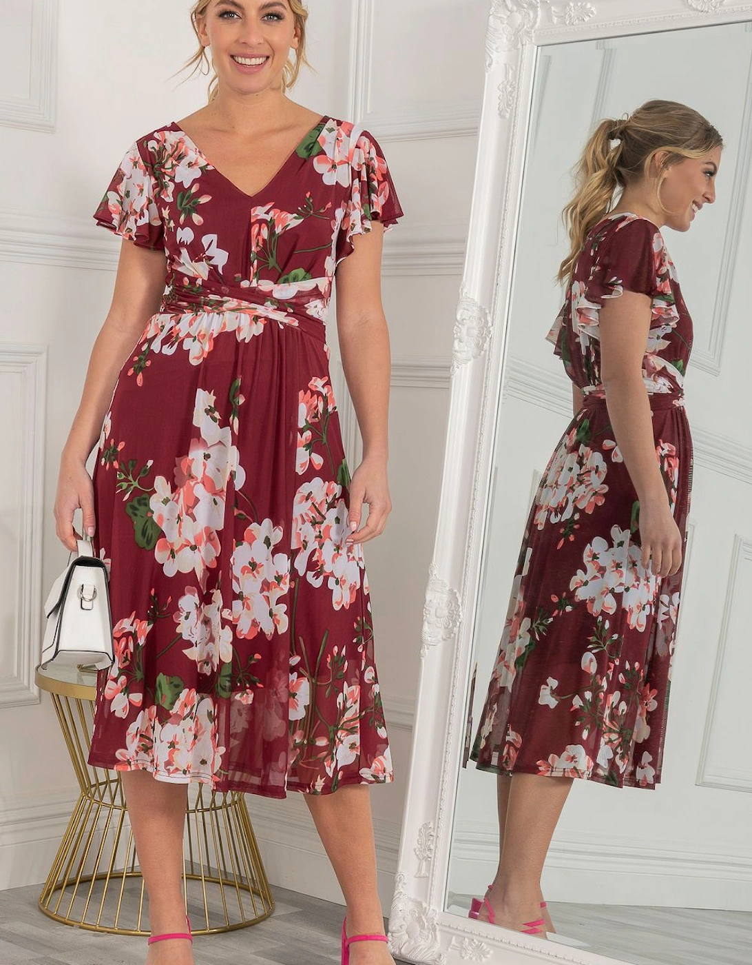 Bethany Mesh Midi Dress, 2 of 1