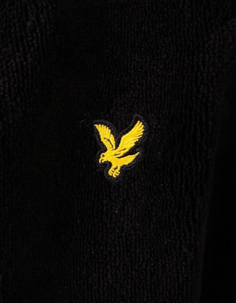 Lucas Towelling Bathrobe, Black