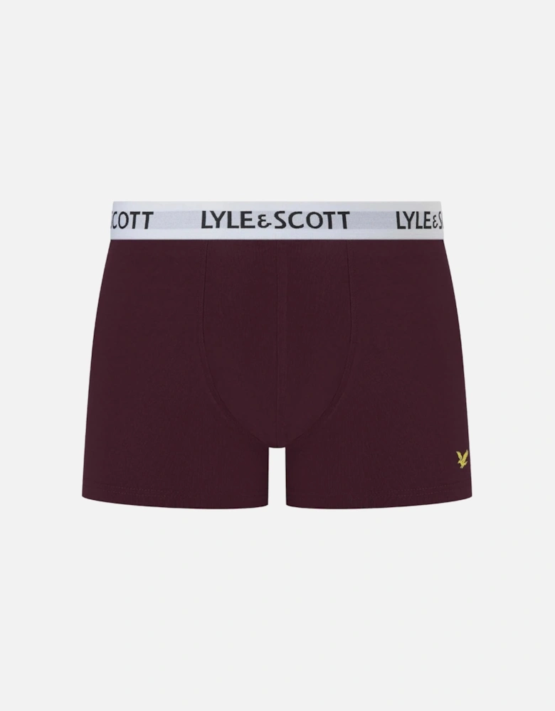 3-Pack Barclay Boxer Briefs, Blue/Burgundy/Green