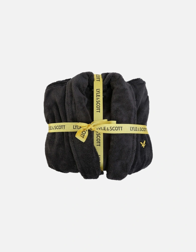Lucas Towelling Bathrobe, Granite Grey