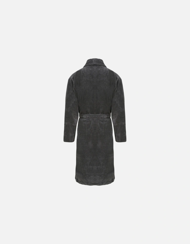 Lucas Towelling Bathrobe, Granite Grey