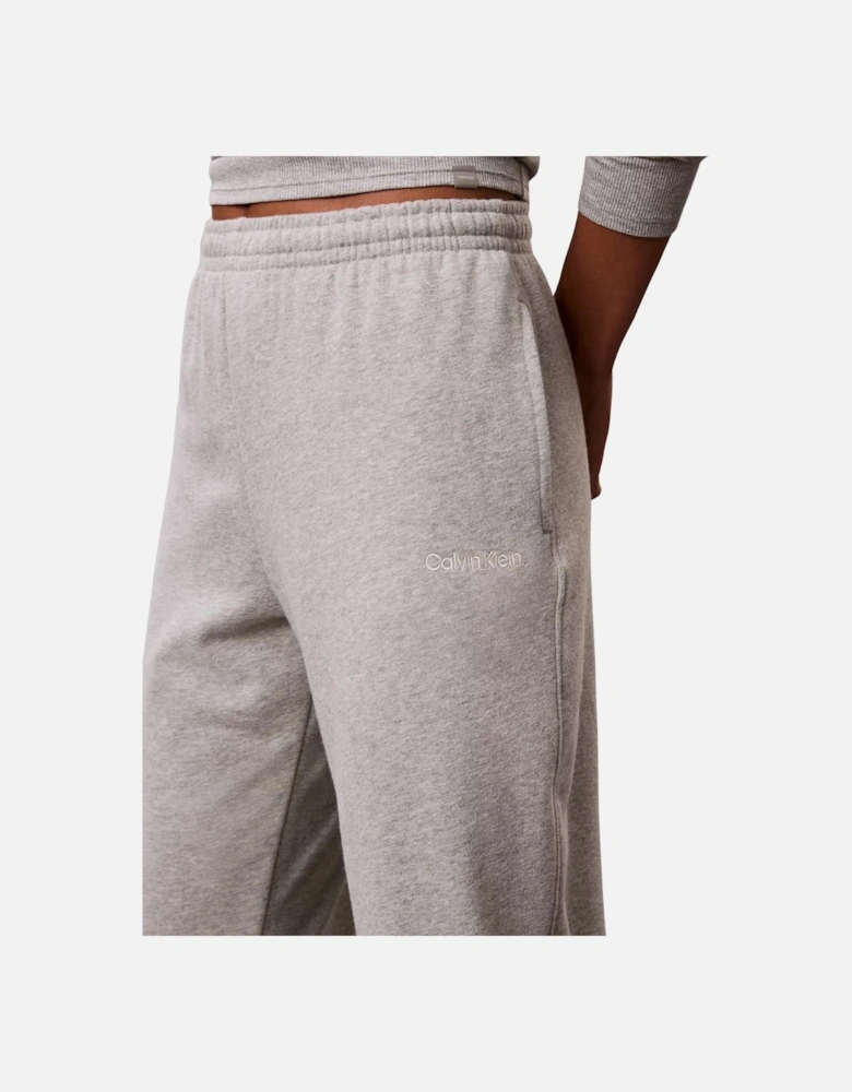 Women Cotton Terry Lounge Jogging Bottoms, Grey Heather