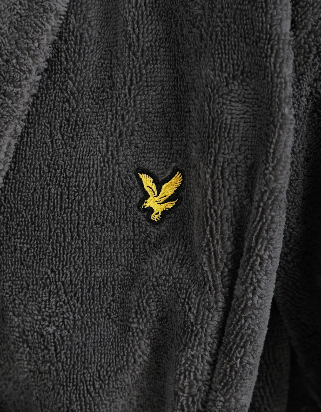 Lucas Towelling Bathrobe, Granite Grey