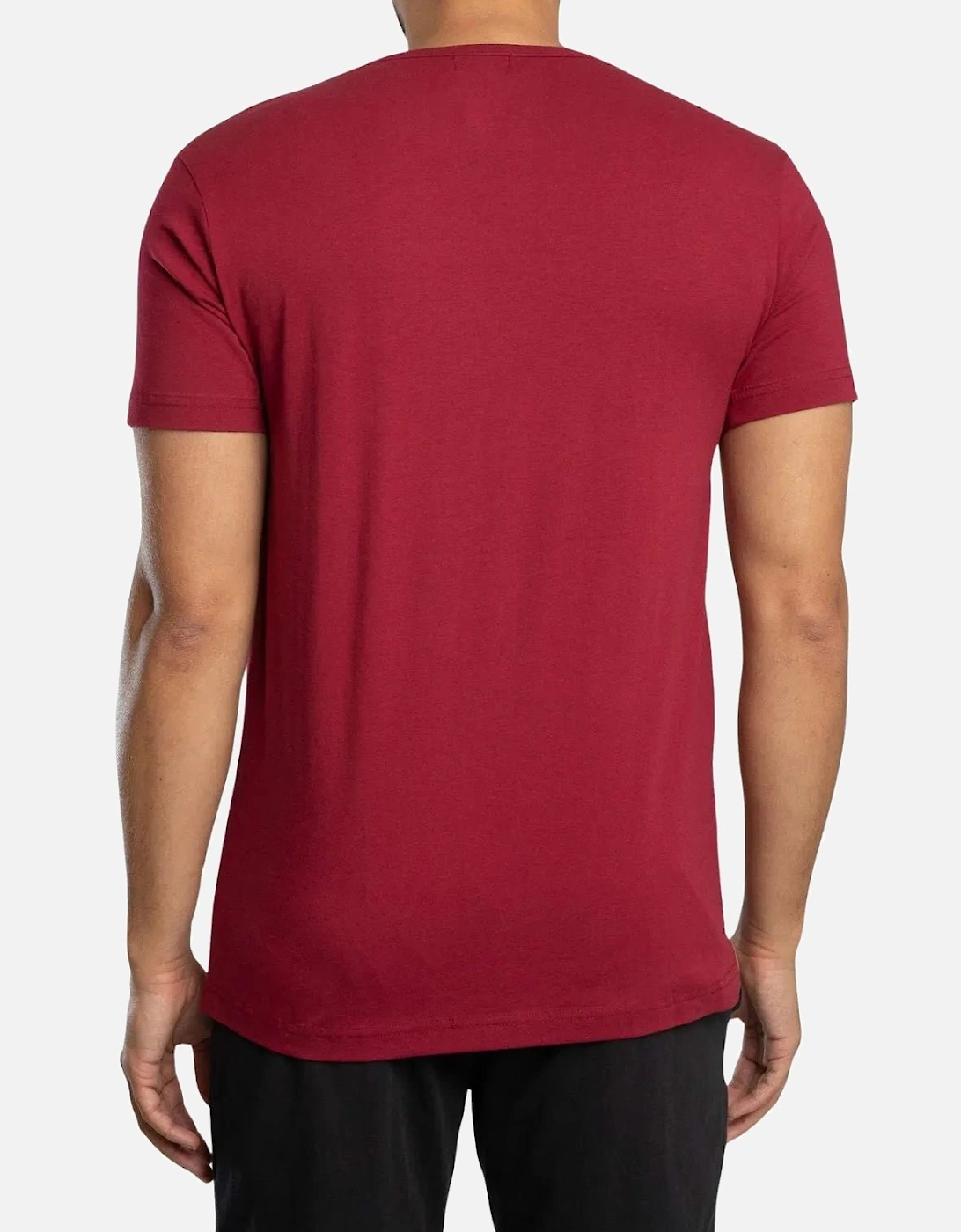 Charlie T-Shirt & Shorts Lounge Set, Burgundy/Black