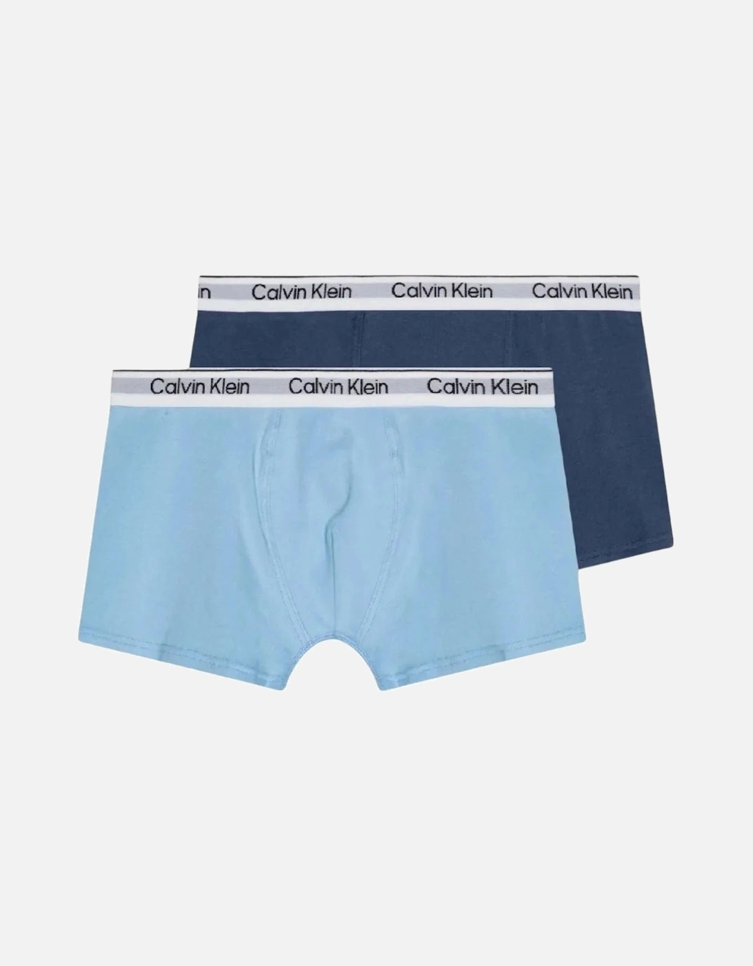 Boys 2-Pack Modern Cotton Boxer Trunks, Denim/Blue, 2 of 1
