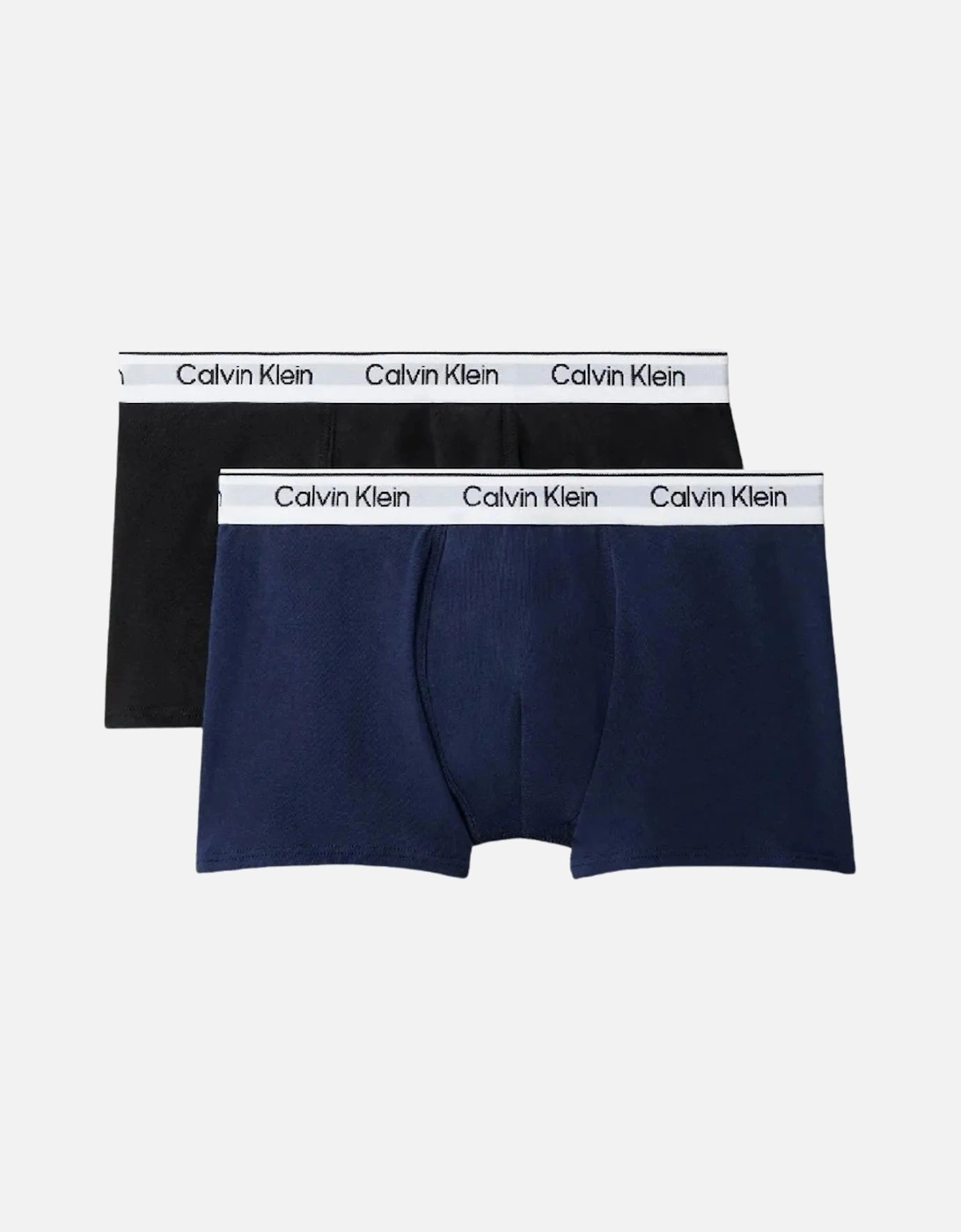 Boys 2-Pack Modern Cotton Boxer Trunks, Navy/Black